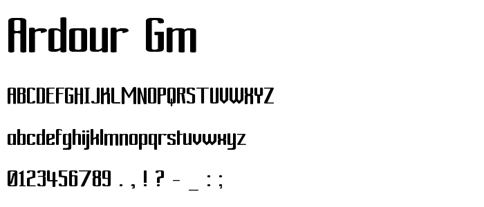 Ardour GM font